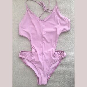 Vintage Calvin Klein Swimwear Cut-out One Piece Bathing Suit size 8 Medium